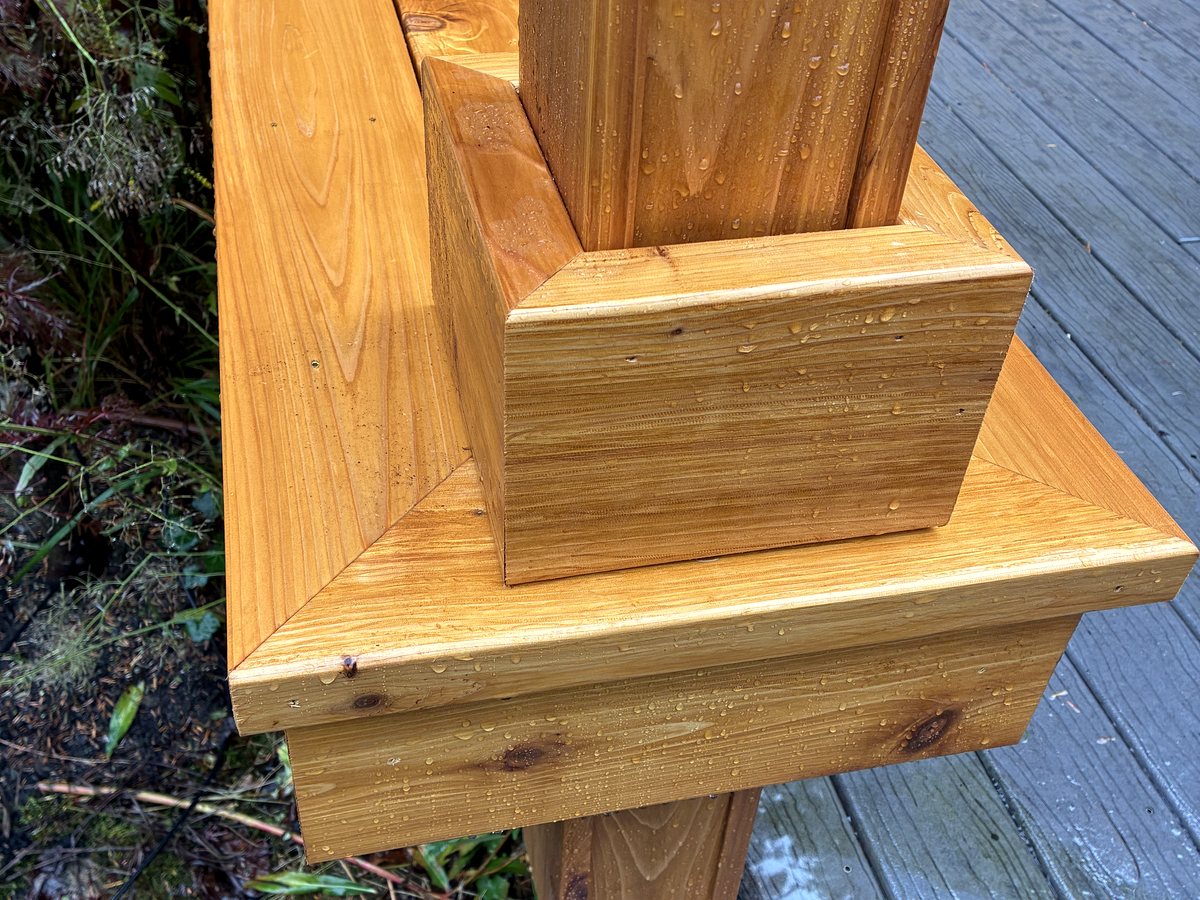 Finished post base and deck detail